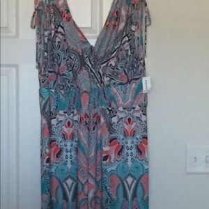 Paisley/Floral dress with black border